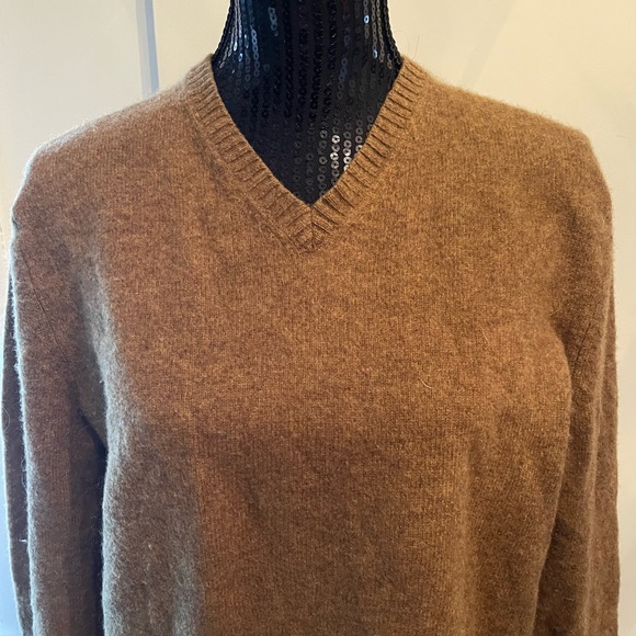 Black Brown 1826 Brown Wool Blend Elbow Patched Sweater Size XL - Picture 2 of 10